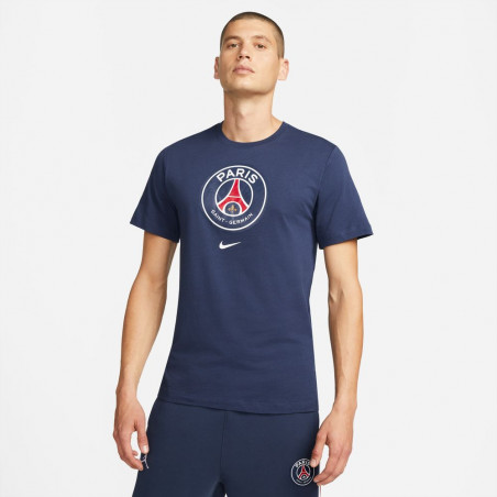 T-shirt manches courtes Paris Saint-Germain Crest - Bleu marine - DJ1315-410