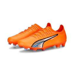 Puma Ultra Ultimate FG/AG Multi-Ground Football Cleats - Orange/White-Blue - 107163 01