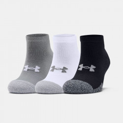 Under Armour HeatGear Pack of 3 pairs of Low-cut socks - White/Grey/Black - 1346753-035