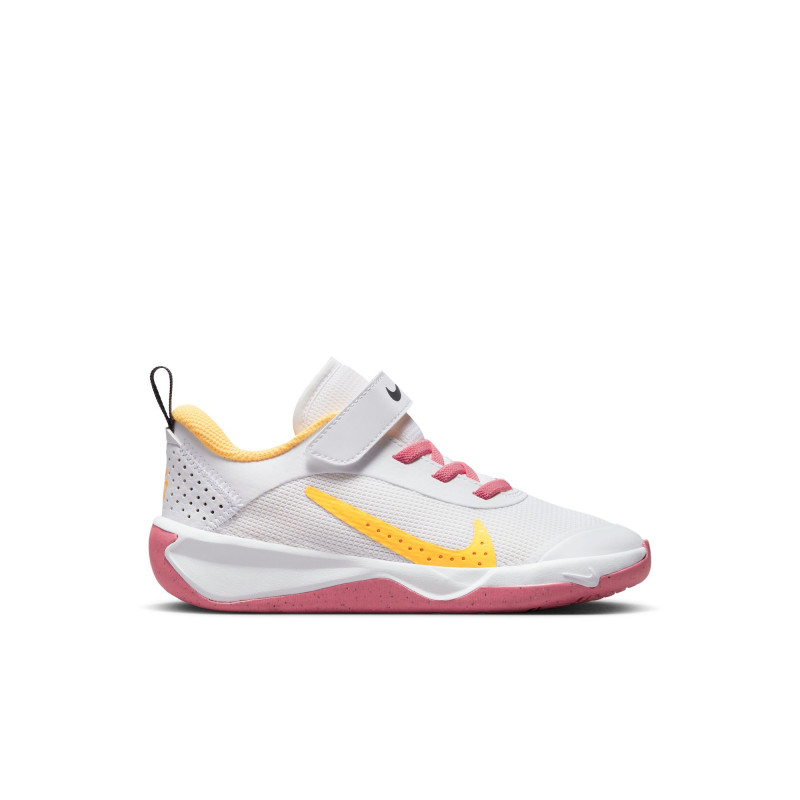 Nike Omni Multi-Court Little Kids' Shoes - White/Pulse Citron-Coral Chalk-Sea Coral