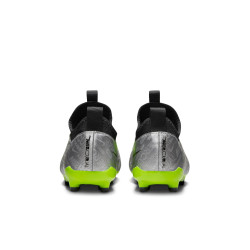 Crampons enfant Nike Jr. Zoom Mercurial Vapor 15 Academy XXV MG - Argent métallique/Volt-Noir-Volt - FJ2040-060
