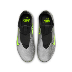 Nike Jr. Zoom Mercurial Vapor 15 Academy XXV MG children's cleats - Metallic silver/Volt-Black-Volt - FJ2040-060