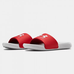 Under Armour Ansa Fixed Men's Slides - Grey/Red - 3022361-104