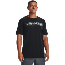 T-shirt homme Under Armour Camo Chest Stripe - Noir/Blanc- 1376830-001