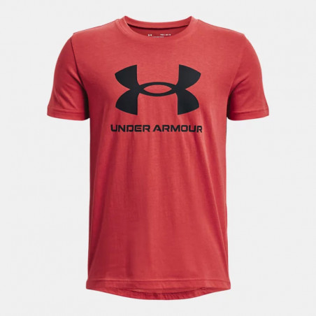 T-shirt homme Under Armour Sportstyle Logo - Rouge/Noir - 1363282-638