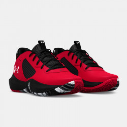 Chaussures de basketball petits enfants Under Armour Lockdown 6 PS - Rouge/Noir - 3025618-600