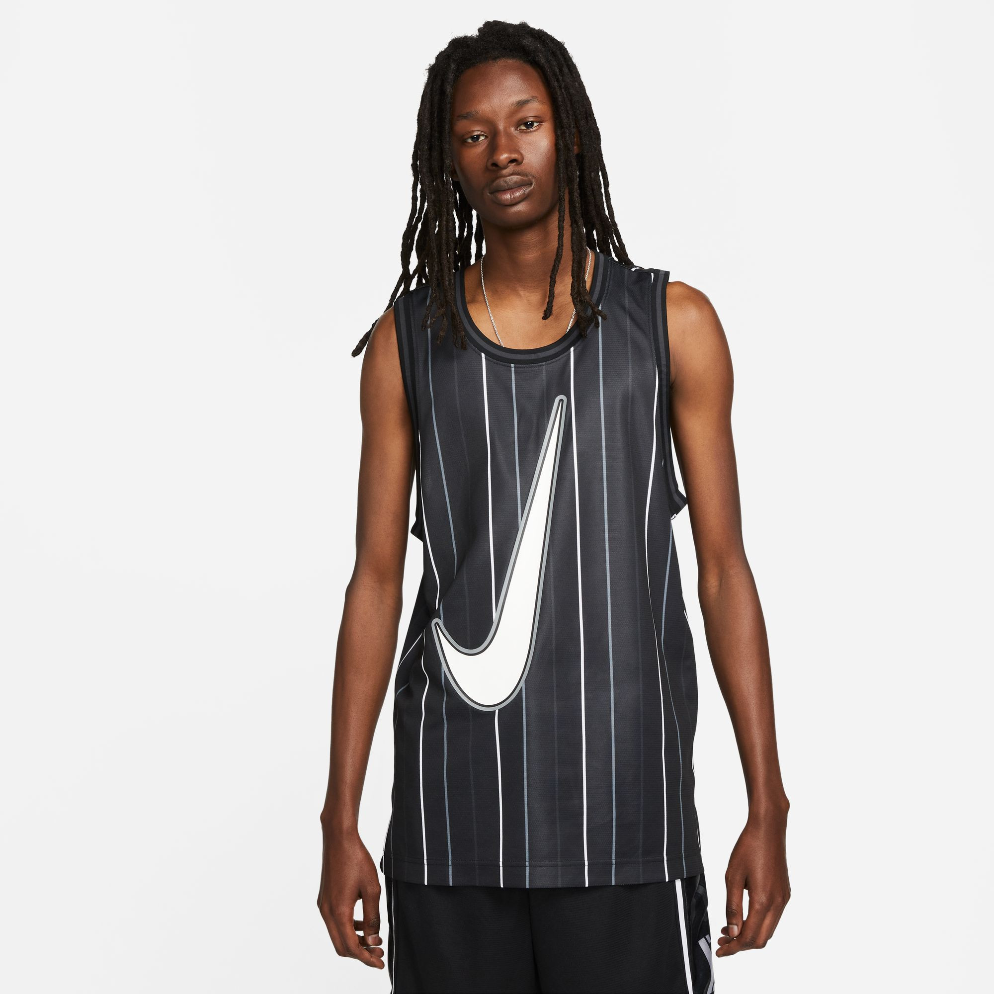 Maillot de basket-ball pour homme Nike Dri-FIT DNA - Noir/Blanc