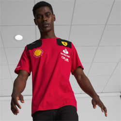T-shirt d'équipe pour homme Puma Scuderia Ferrari Leclerc 2023 - Rouge - 763420 01