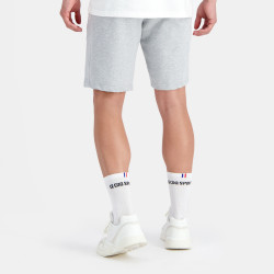 Le Coq Sportif Essentiel men's fleece shorts - Heather gray - 2310354