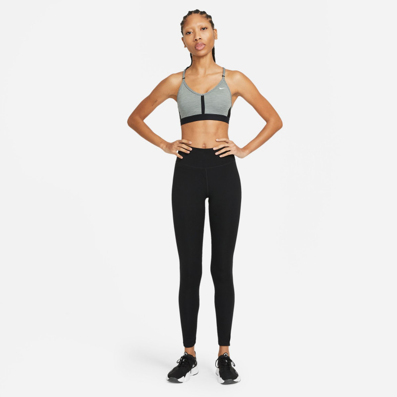 Nike Indy Women's Light Support V-Neck Sports Bra - Smoke Grey/Pure/Black/White