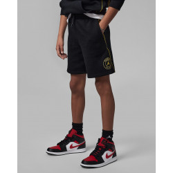 Big Kids Jordan PSG 4th Fleece Shorts - Black/Yellow - 95C171-023