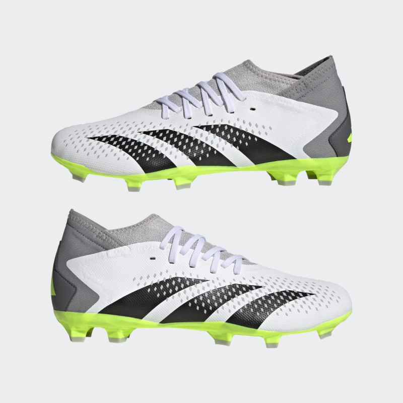 Adidas Predator Accuracy.3 FG Football Boots - White/Black/Green