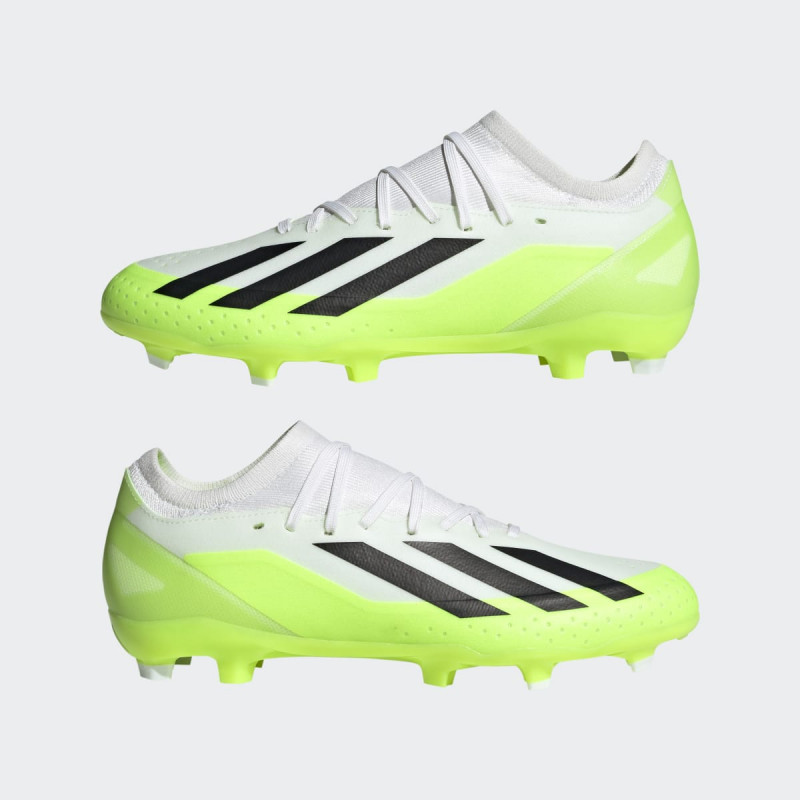 adidas X Crazyfast.3 FG Football Boots - White/Black/Green