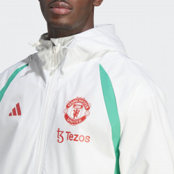 Veste d'entraînement de football pour homme adidas Manchester United FC All-Weather 2023/24 - Blanc - IA7297