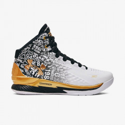 Chaussures de basketball Curry 1 Unanimous - Blanc/Noir/Or - 3026280-001