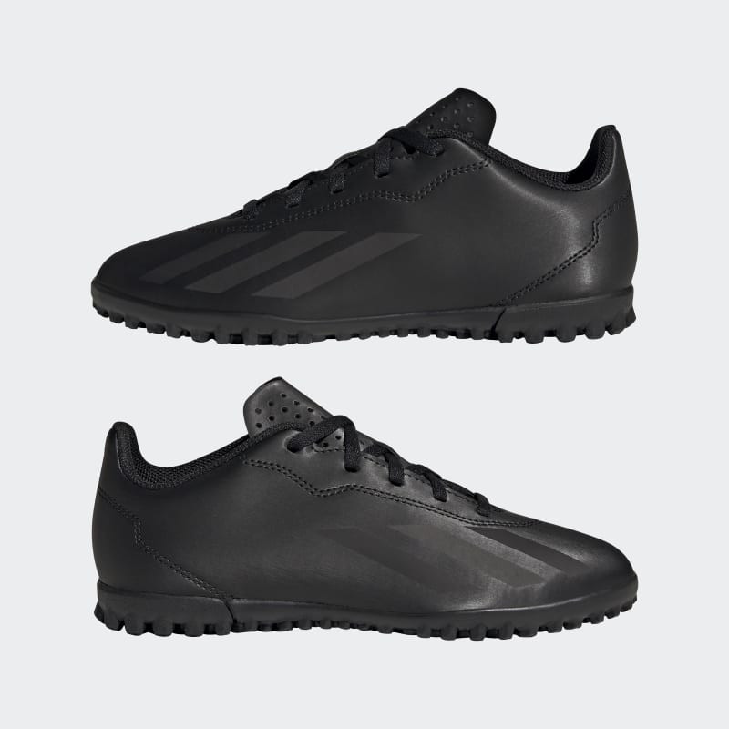 adidas X Crazyfast.4 Tf J cleats for children - Core black/Core black/Core black