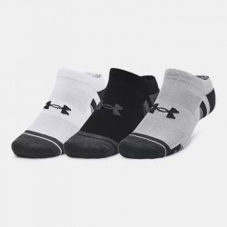 Under Armour Performance Tech No Show Socks 3-Pack - Gray - 1379503-011