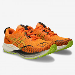 Chaussures de trail Asics FujiLite 4 pour homme - Bright Orange/Neon Lime - 1011B698-800