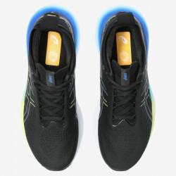Chaussures de course sur route Asics Gel-Nimbus 25 pour homme - Black/Glow Yellow - 1011B547-004