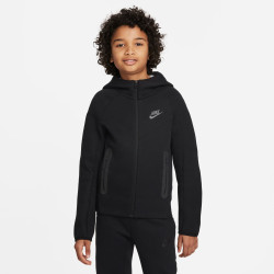 Nike Sportswear Tech Fleece Kids' Hooded Jacket - Black/Black/Black - FD3285-010