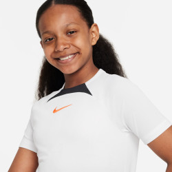 Nike Dri-FIT Academy Kids' Short-Sleeve Top - White/Black/Bright Crimson - FD3138-100