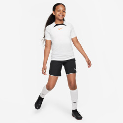 Nike Dri-FIT Academy Kids' Short-Sleeve Top - White/Black/Bright Crimson - FD3138-100