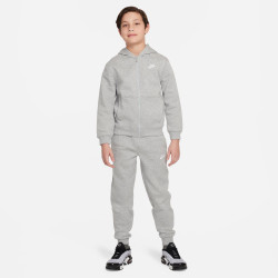 Nike Sportswear Club Fleece Teen's Tracksuit - Dark Gray Heather/White - FD3114-063