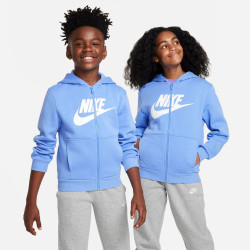 Nike Club Fleece Teen Zip Hoodie - Polar/White - FD2990-450