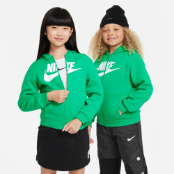 Nike Club Fleece Youth Zip Hoodie - Stadium Green/White - FD2990-324