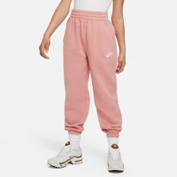 Nike Sportswear Club Fleece Teen (Girls) Loose Pants - Red Stardust/Red Stardust/White - FD2933-618