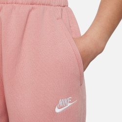 Nike Sportswear Club Fleece Teen (Girls) Loose Pants - Red Stardust/Red Stardust/White - FD2933-618
