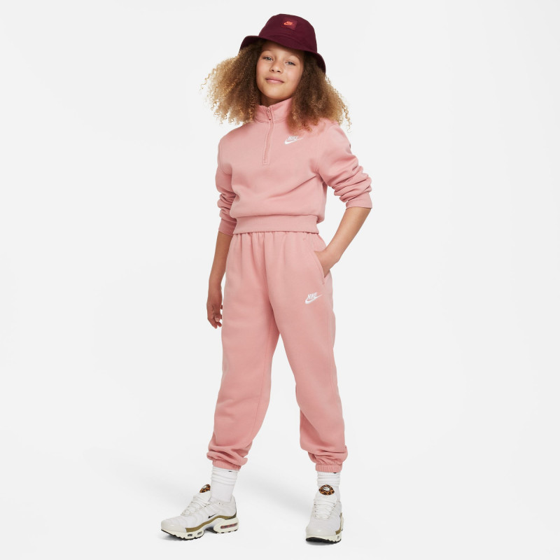 Nike Club Fleece Teen (Girls) Loose Pants - Pink - FD2933-618