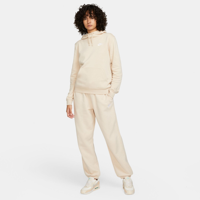 Nike Sportswear Club Fleece Women's Hoodie - Sanddrift/White