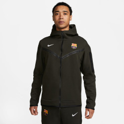 FC Barcelona Tech Fleece Windrunner Jacket - Redwood/White - DV5554-355