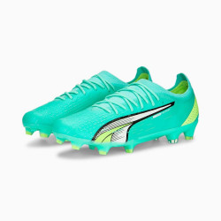 Puma Ultra Ultimate FG/AG Crampons - Electric Peppermint-PUMA White-Fast Yellow - 107163 03