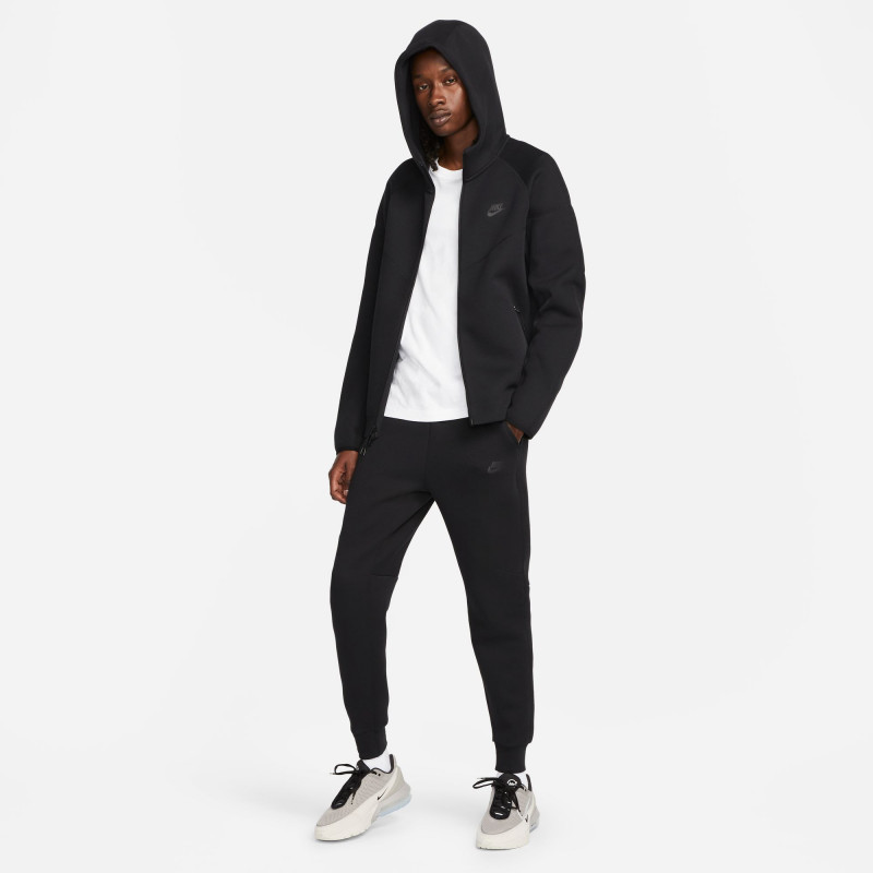 Men's Nike Tech Fleece Hooded Jacket - Black/Black - FB7921-010