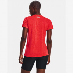 Under Armour Tech SSV - Twist Orange / White - Fast delivery  Spartoo  Europe ! - Clothing short-sleeved t-shirts Women 24,80 €
