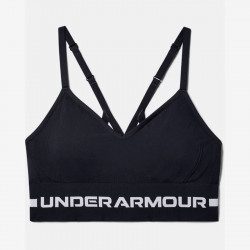 Under Armour Seamless Low Long Women's Sports Bra - Black/Halo Gray - 1357719-001