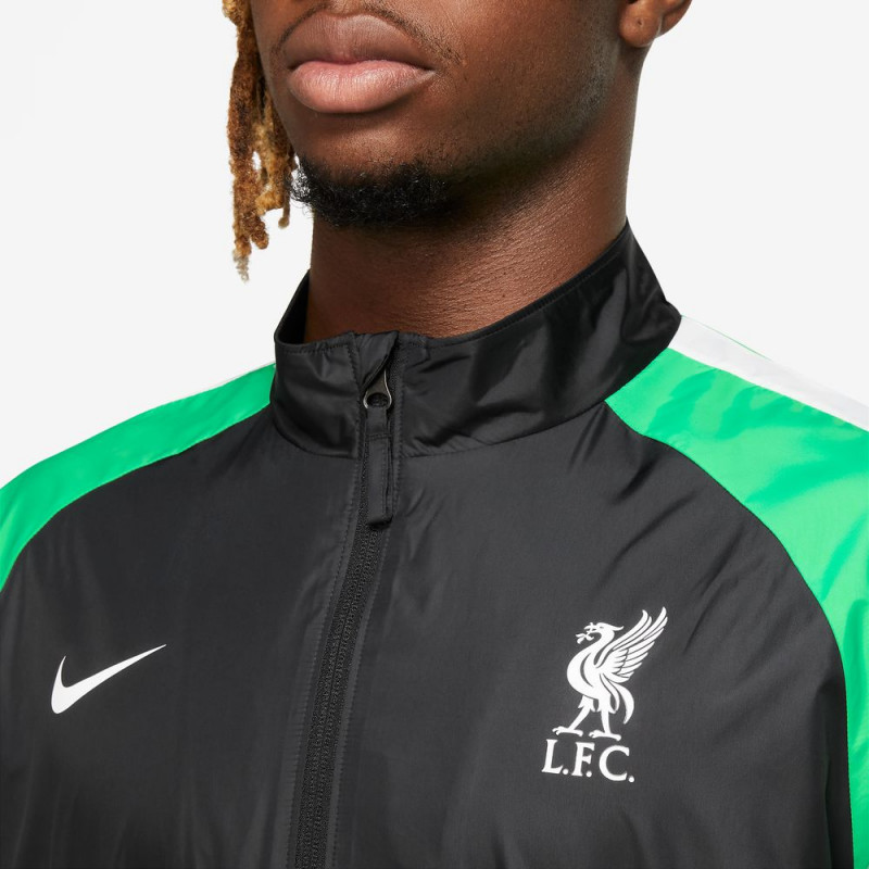 Nike Liverpool FC Repel Academy AWF Men's Full-Zip Football Jacket - Black/Spark Green/White/White