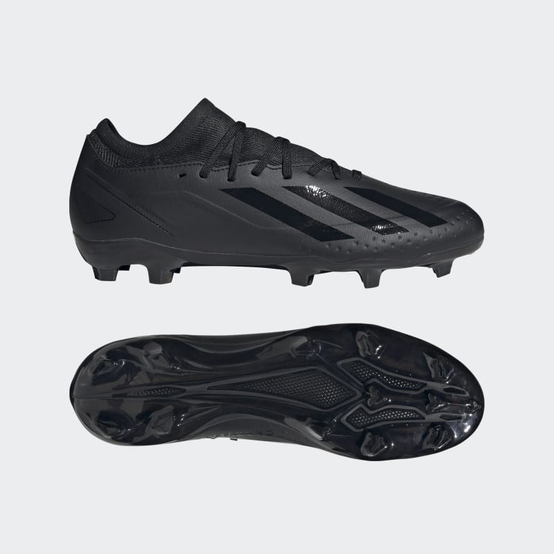 adidas X CrazyFast.3 FG Dry Grass Football Cleats - Black/Black/Black
