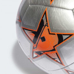 Ballon de football adidas UEFA Champions League club 23/24 Group Stage - Silver Metallic/Black/Solar Orange - IA0950