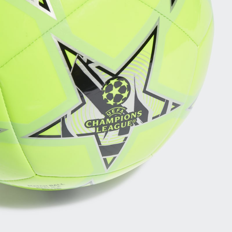 adidas UEFA Champions League club 23/24 Group Stage Football - Solar Green/Black/Silver Metallic