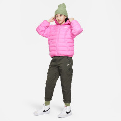 Nike Sportswear Children's Hooded Down Jacket - Playful Pink/Playful Pink/White - FD2845-675