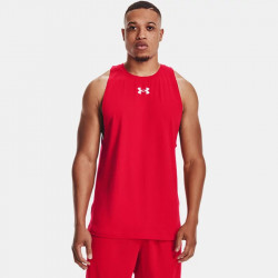 Under Armour Baseline Men's Cotton Tank Top - Red/White - 1361901-600