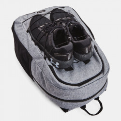 Under Armour Hustle Sport Backpack - Mid Heather Grey/Black - 1364181-012