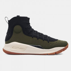 Under Armor Curry 4 Basketball Shoes - Black/Rifle Green - 1298306-008