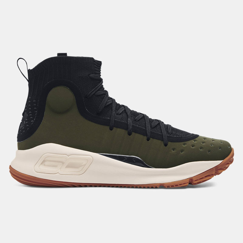 Chaussures de basketball Under Armour Curry 4 - Black/Rifle Green
