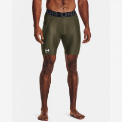 Under Armor Men's HeatGear® Armor Compression Shorts - Green/White - 1361596-390