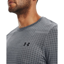 Under Armour Seamless Grid Men's Short Sleeve Training Top - Pitch Gray/Black - 1376921-012