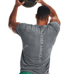 Under Armour Seamless Grid Men's Short Sleeve Training Top - Pitch Gray/Black - 1376921-012